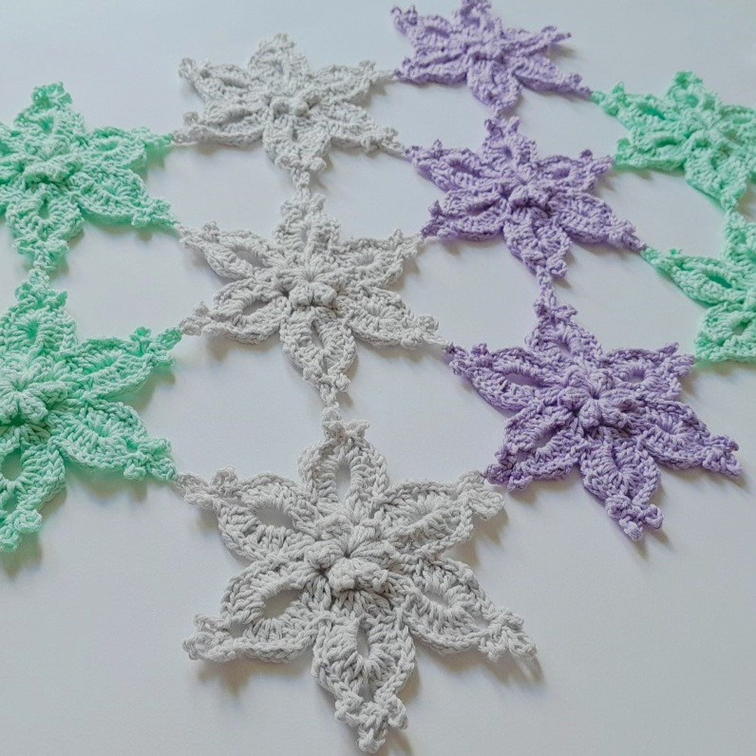 Snowflake - Table Runner Crochet Pattern US Terms - Etsy
