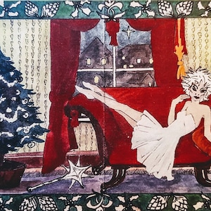 Fata cattiva - Biglietto di Natale - Biglietto di fata - Biglietto di Natale - Biglietto di auguri - Biglietto di fata di Natale - Natale