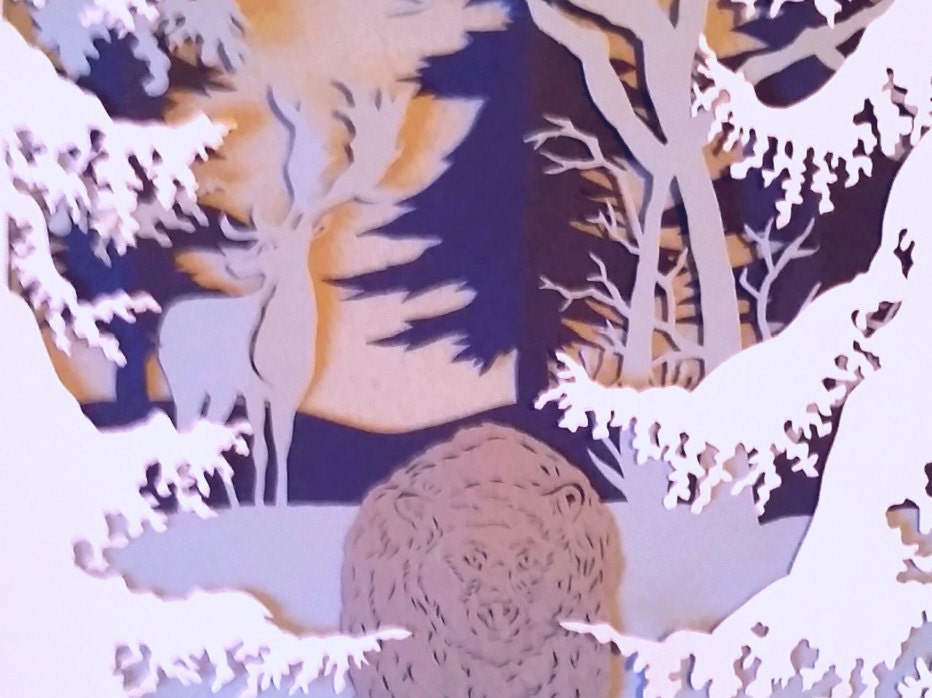 wackwack bear Paper Cutting Art (切り絵)