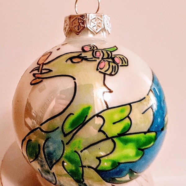 Liver bird bauble-liverbird Christmas bauble-Christmas decoration-glass bauble-handpainted bauble-sashaybauble-Christmas tree decoration