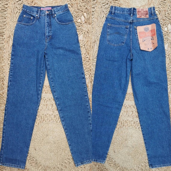 fordom Bar opnå Vintage 1990s Deadstock Red Stripe Denim Jeans Mid Blue Wash - Etsy Canada