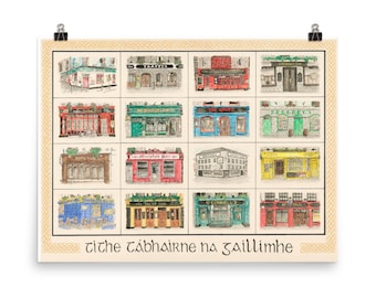 Pubs of Galway Giclée Matte Art Print | Irish Pubs, Ireland Gift, Home Decor Andie Laf Designs