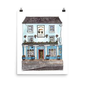 Irish Pub Art, Sean&#39;s Bar, der älteste Pub der Welt - Athlone Irland | Aquarell Kunstdruck, Andie Laf Designs
