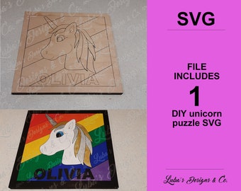 DIY unicorn puzzle svg