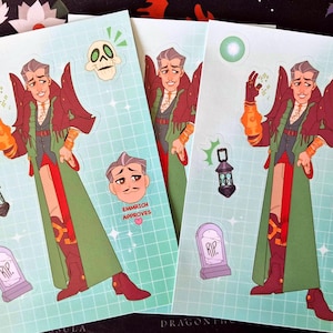 Dragon Age inspired Emmrich Sticker Sheet