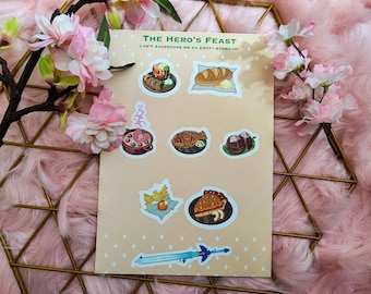 Feuille d'autocollants pour le festin de Legend of Zelda Heroes