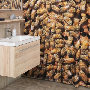 Shower Curtains | Bathroom Curtain Queen Honey Bee