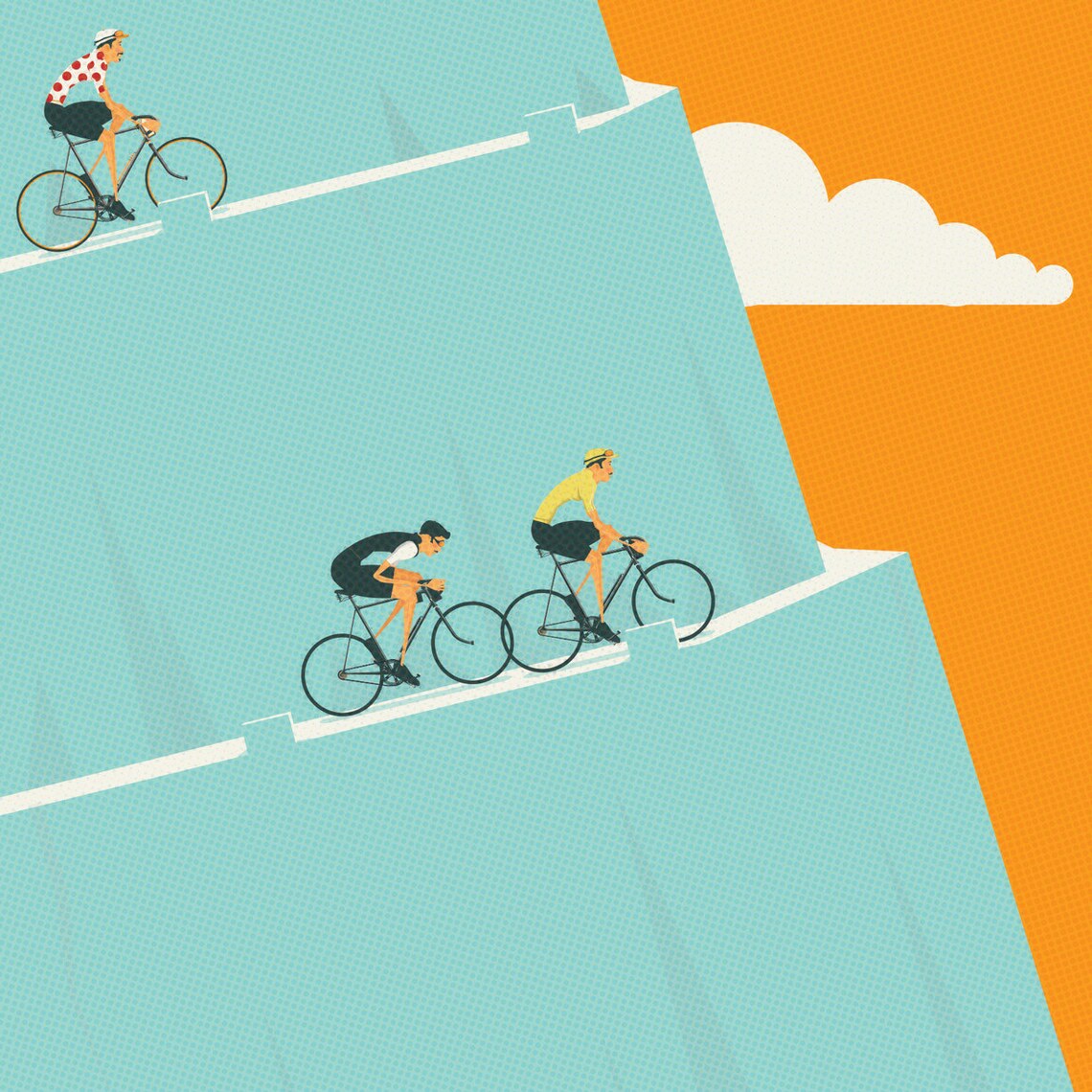 King of the Mountains Tour De France Bicycle Bike Poster Wall Etsy