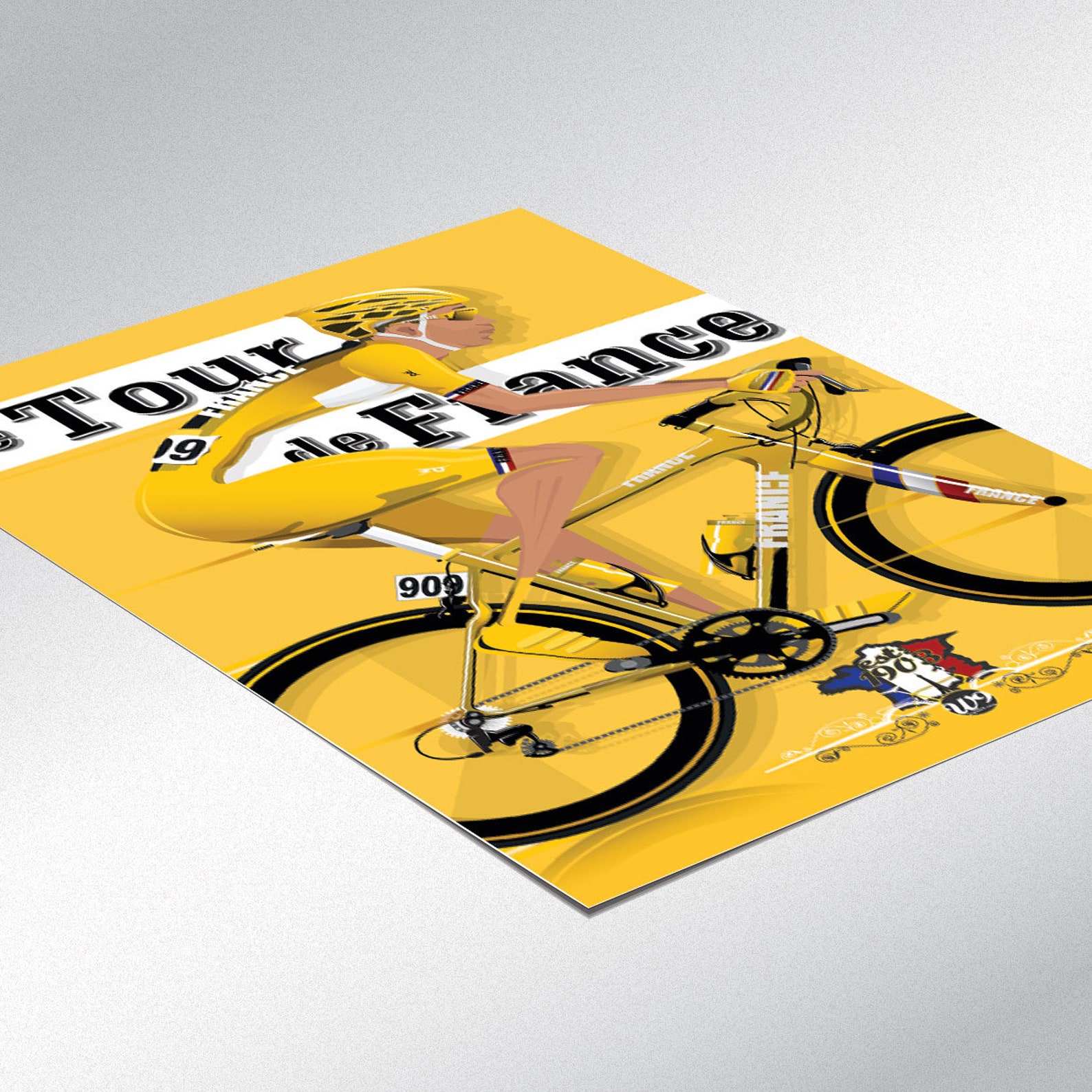 Tour De France Poster Wall Art Hanging Print Home Décor Etsy