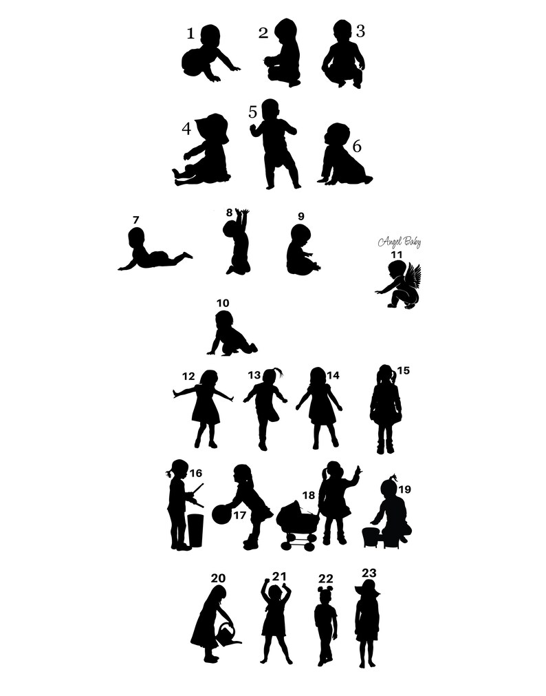 Custom Silhouette Print Children & Pets image 2