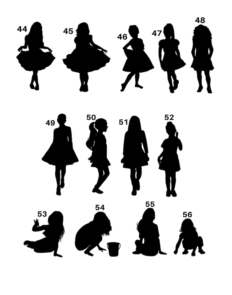 Custom Silhouette Print Children & Pets image 4