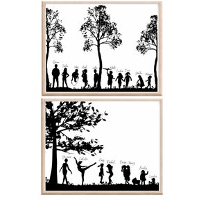 Custom Silhouette Print Children & Pets image 1