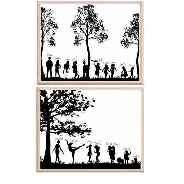 Custom Silhouette Print Children & Pets