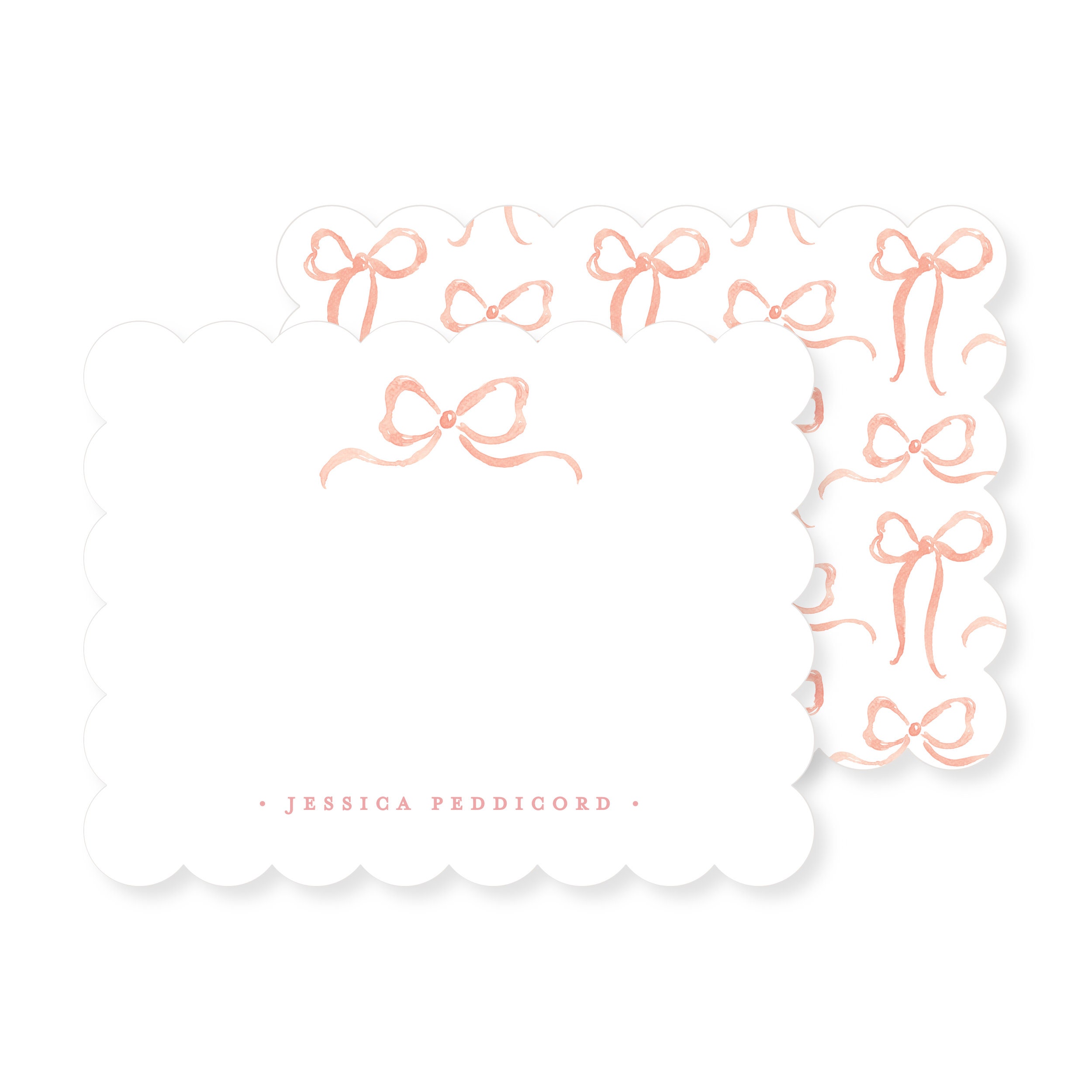 French Bow Personalized Stationery Set; Watercolor Stationery ...