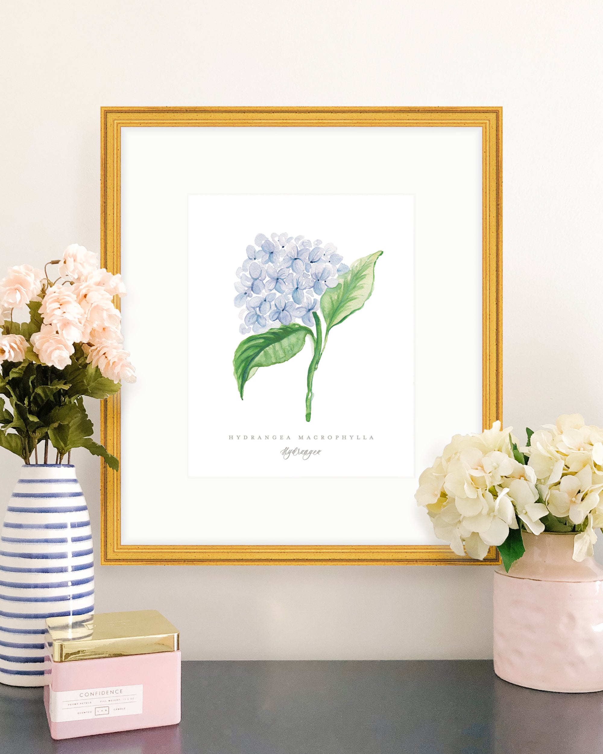 Hydrangea Bloom Monogram Wedding Invitations - Mospens Studio