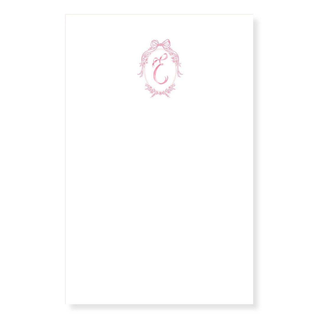 Note Pink Ribbons Pink Ribbons and Bows Personalized Notepad; Watercolor Notepad ...