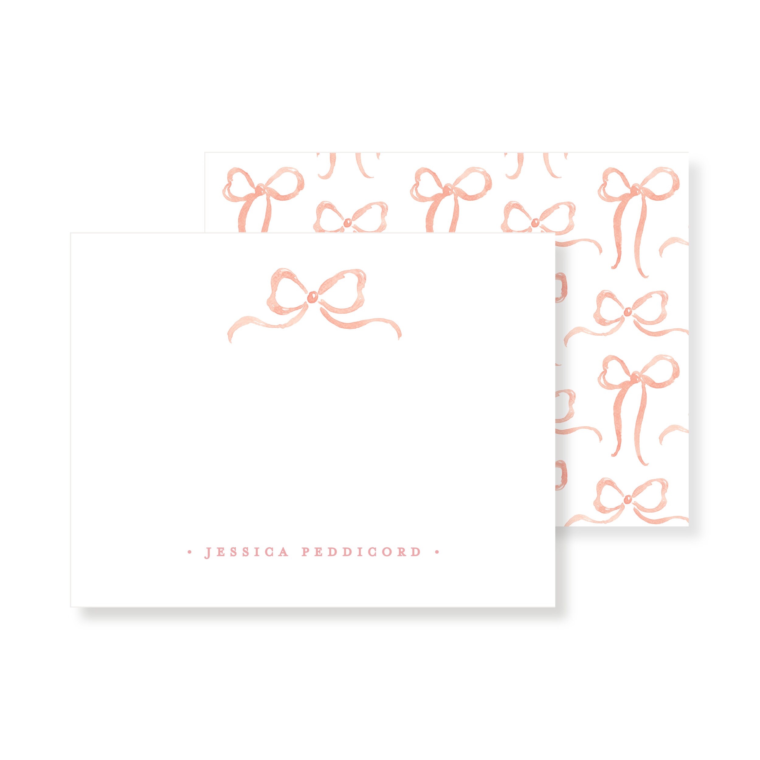 French Bow Personalized Stationery Set; Watercolor Stationery ...