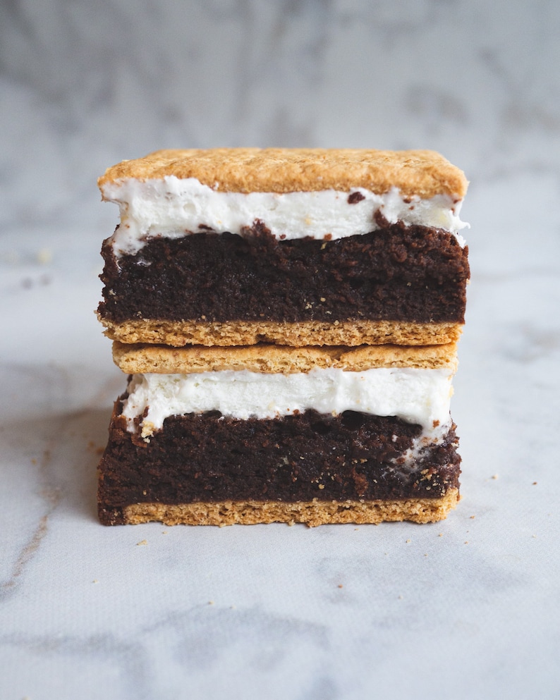 Gourmet Brownie Box S'mores Brownies Triple Chocolate Etsy