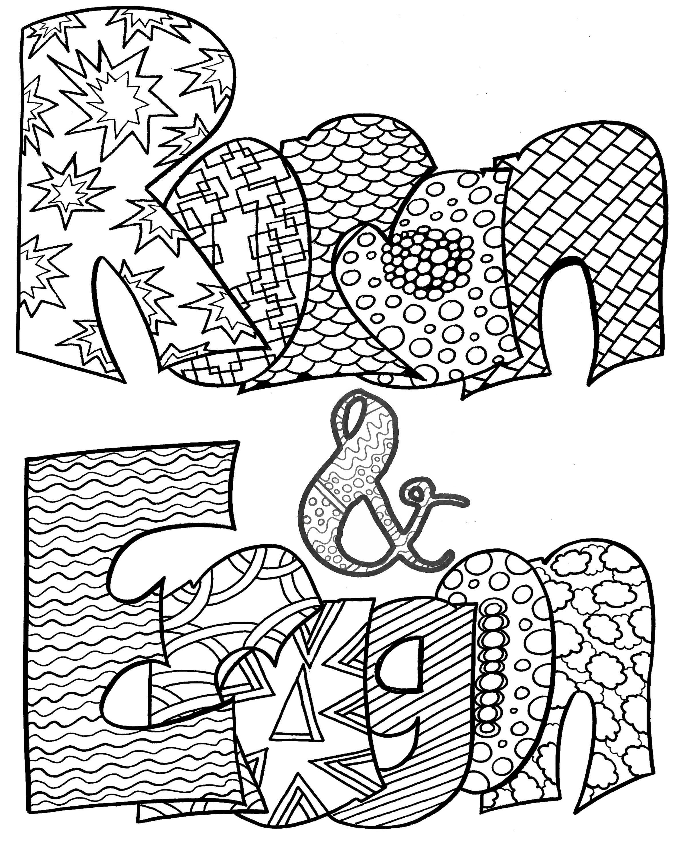 Collection of Custom Coloring Pages Free Printable