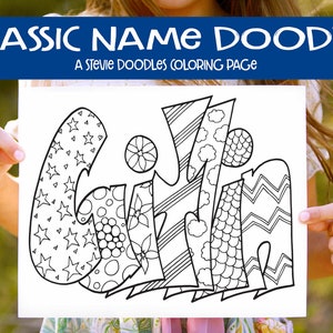 1 Name Coloring Page One Day Delivery, Classic Style pdf Bulk Options In Description Personalized Coloring Sheet image 7