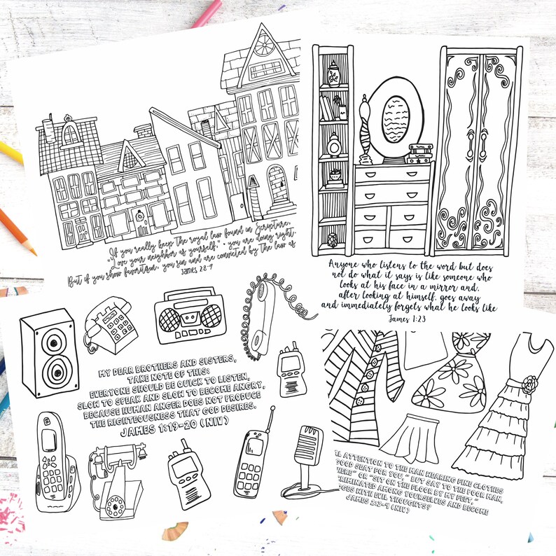 James Coloring Book, Colorful Worship, 30+ Christian Coloring Pages ...