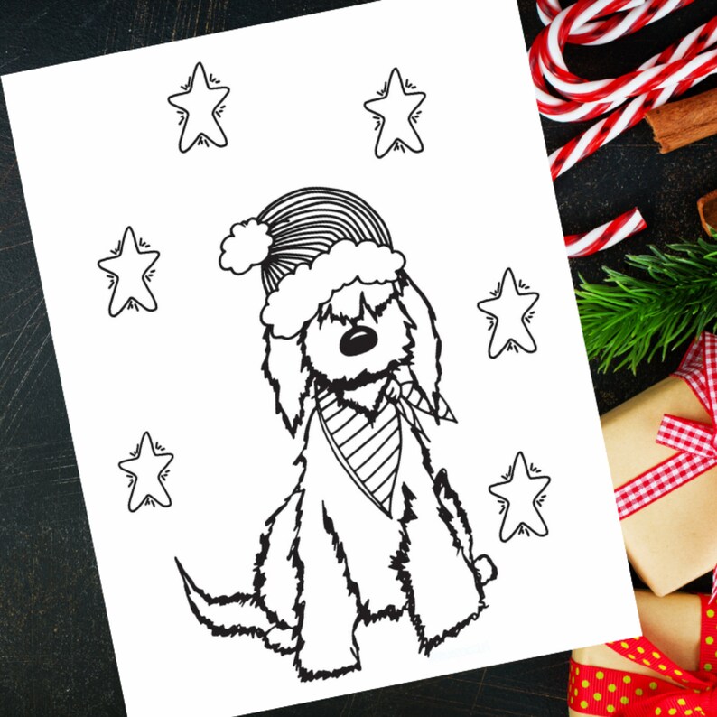 Animal Christmas Coloring Book A Digital Printable Book 21 Pages To Print & Color Each Page Has An Animal Plus Christmas Elements image 6