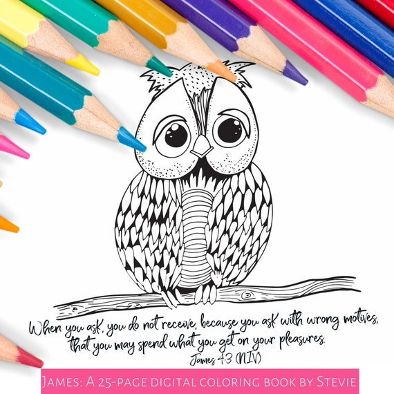 Download James Coloring Book Colorful Worship 19 Christian Coloring Etsy