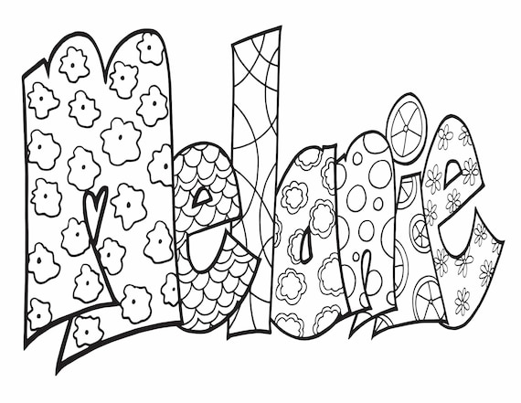 digital classic style custom name coloring page purchase etsy