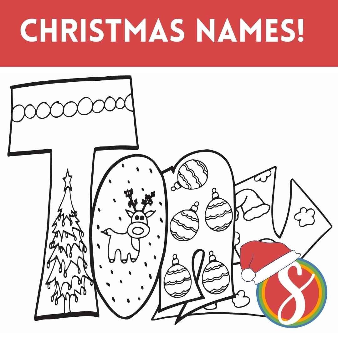 DIGITAL CHRISTMAS STYLE Custom Coloring Page Purchase Item & Include A ...