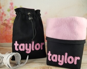 Gymnastics Set - Custom Grip Bag, Custom Chalk Bag, Personalized Grip, Chalk Bag Set, Grip Bag Set - Gymnast Gift