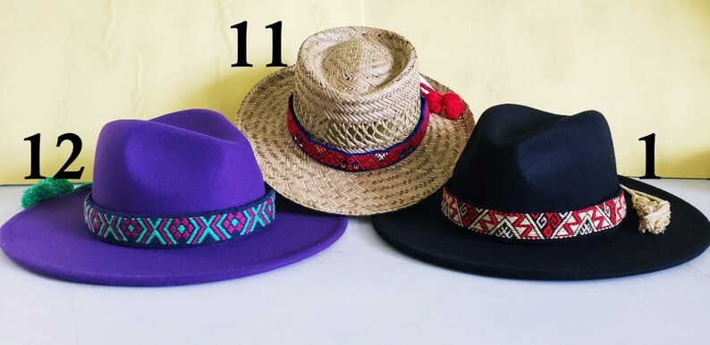 Woven Hat Bands from Chiapas Mexico Aztec Designs Beautiful!