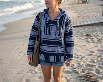 Small Cobalt Blue Baja Hoodie for Small Adult or Child