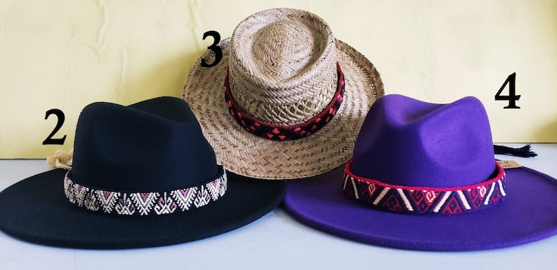 Woven Hat Bands from Chiapas Mexico Aztec Designs Beautiful!