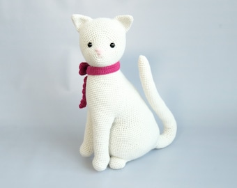 Pose-able Cat Crochet Handmade Amigurumi Gift-Stuffed Toy Animal Doll