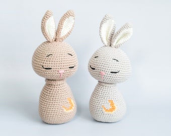 Little Moon Bunny Rabbit Stuffed Toy Doll (Made to Order)