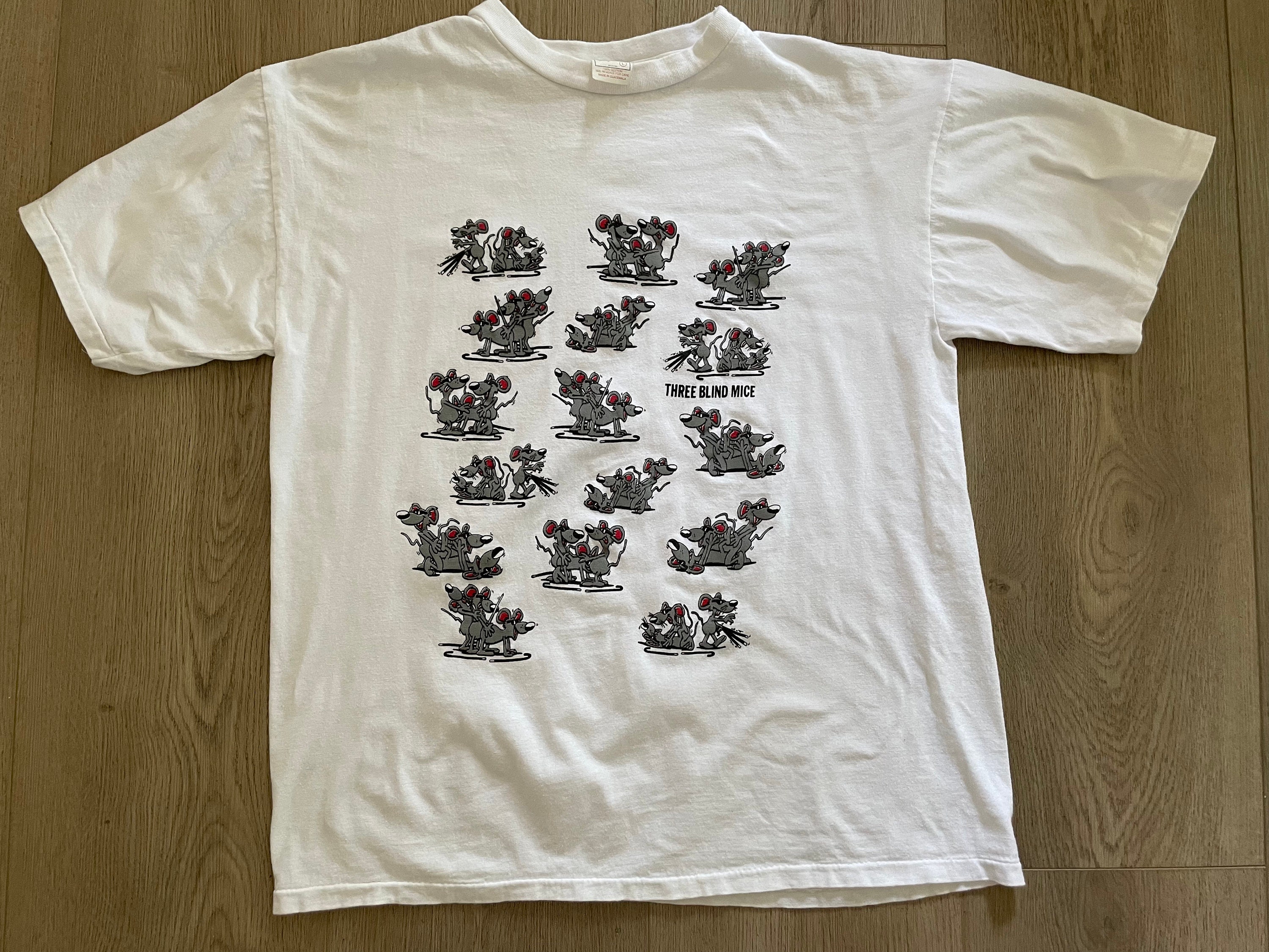 Animal Sex Position Shirt / Three Bling Mice / Vintage / 80