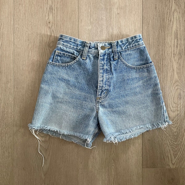 90's Guess Jean Shorts / Y2K / Medium Wash / 25 / Medium / 4 / Vintage / Distressed / Cut Offs / Georges Marciano / Denim / Levis /