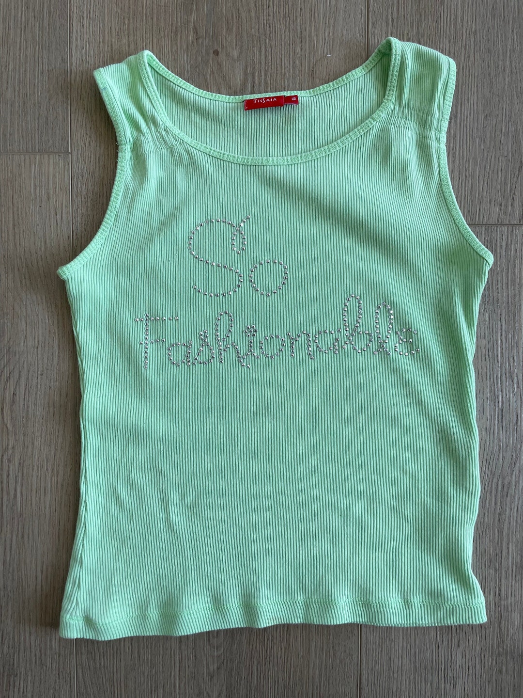Y2K Bedazzled Tank Top / so Fashionable / Rhinestone