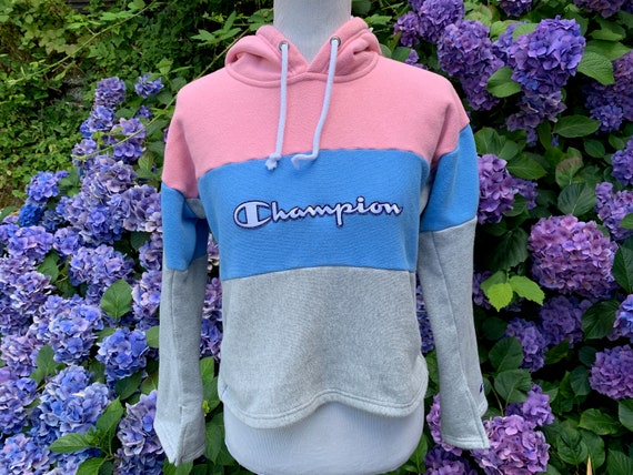 baby pink champion hoodie