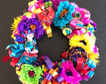 Fiesta wreath, Fiesta San Antonio 2020, Viva Fiesta wreath, Cinco De Mayo wreath, Fiesta theme party decor, Fiesta wedding wreath