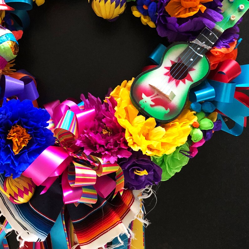 Fiesta wreath, Fiesta San Antonio 2020, Viva Fiesta wreath, Cinco De Mayo wreath, Fiesta theme party decor, Fiesta wedding wreath image 7