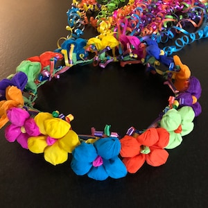 Fiesta paper flower crowns, San Antonio 2022 Fiesta paper flower crowns, Mexican Fiesta Crepe Paper Crown, Cinco de Mayo, Paper Flowers