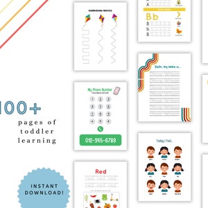 100+ Pages Morning Menu - Preschool Learning Morning Menu Printable - Homeschool Printables - Toddler Learning - Kindergarten Prep
