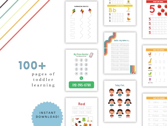 100+ Pages Morning Menu - Preschool Learning Morning Menu Printable - Homeschool Printables - Toddler Learning - Kindergarten Prep