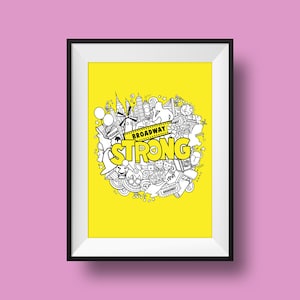 BROADWAY Strong | Broadway, Musical Theatre, Typography Printable, Instant Digital Download, Wall Art Print, 8x10 inch