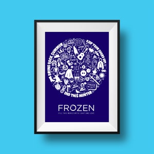 Frozen: dingen in… | Broadway, Muziektheater, typografie afdrukbaar, Instant digitale download, Wall Art Print, 11 x 14