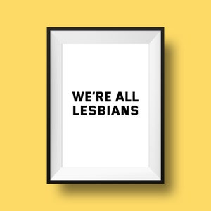Der Abschlussball: Wir sind alle Lesben | Broadway, Musiktheater, Typografie druckbare, sofortiger digitaler Download, Wand-Kunst-Druck , 8 x 10