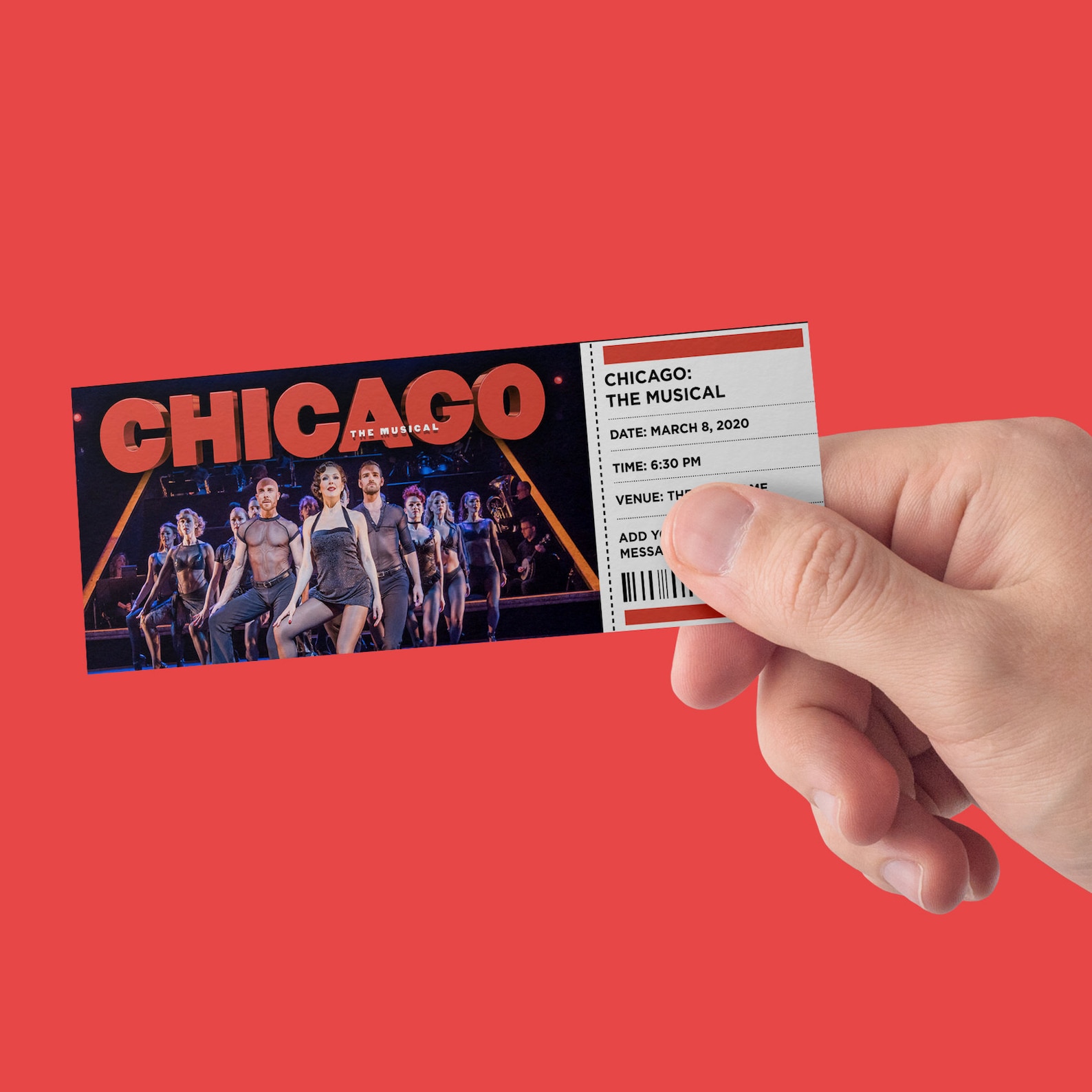 CUSTOM Tickets Chicago The Musical Broadway Musical Etsy