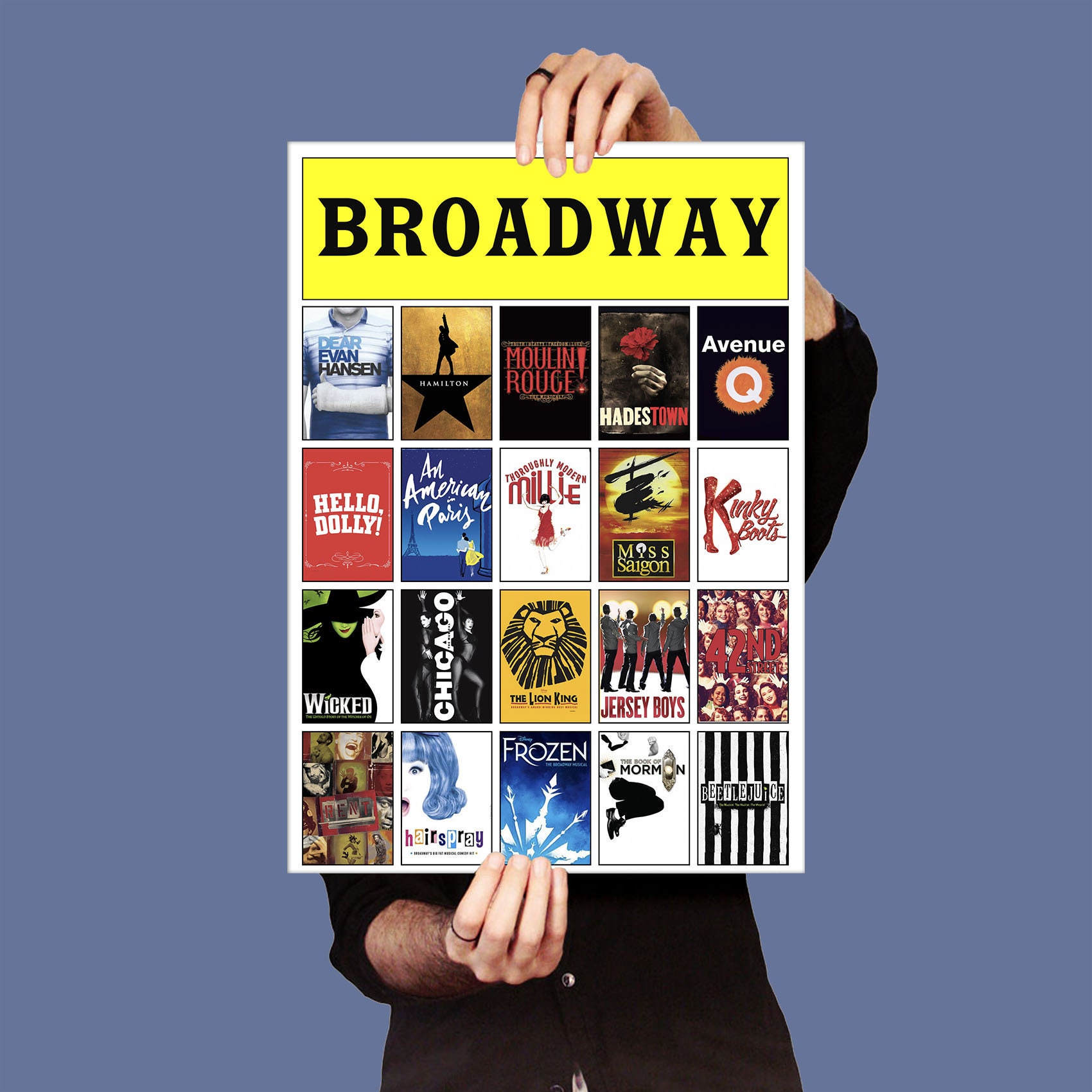 CUSTOM BROADWAY POSTER 20 Shows Broadway Musical Theatre Etsy UK