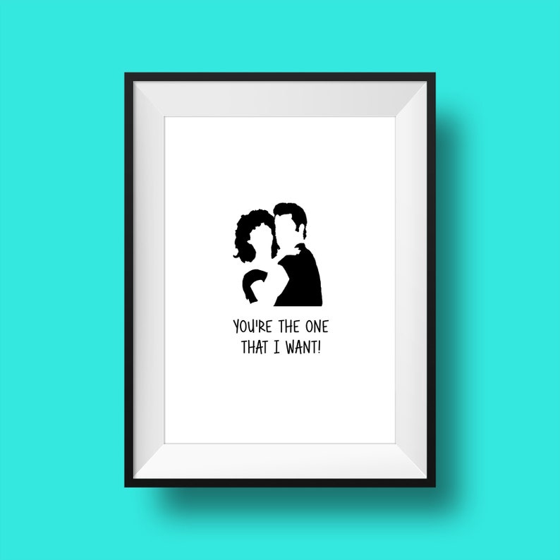 Grease You're the One That I Want Broadway Musical Etsy